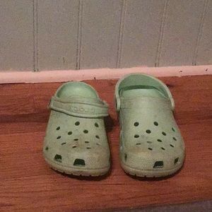 Women’s size 8 mint green crocs